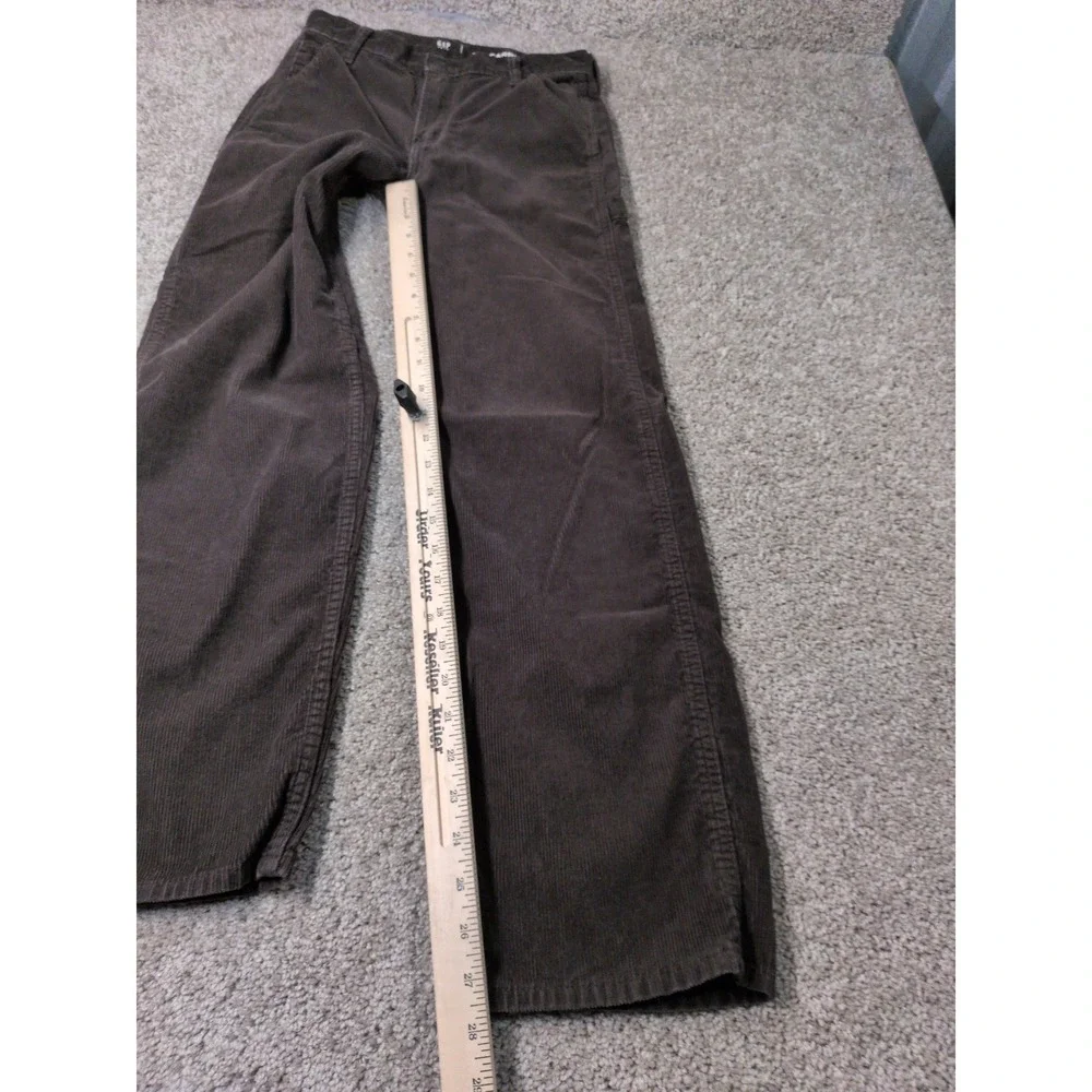 Gap Teen Brown Corduroy Carpenter Pants Wide Leg Size 14 Utility Workwear‎